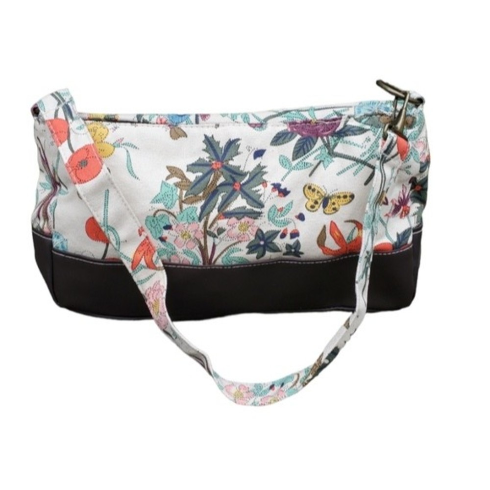 Small Floral Handbag with Detachable Strap